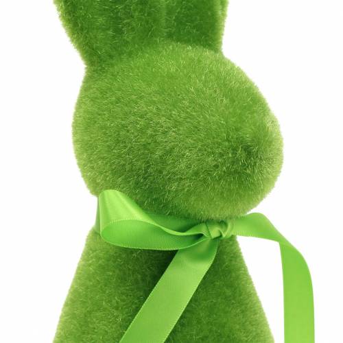 Floristik24 Bunny flocked green 30cm 2pcs
