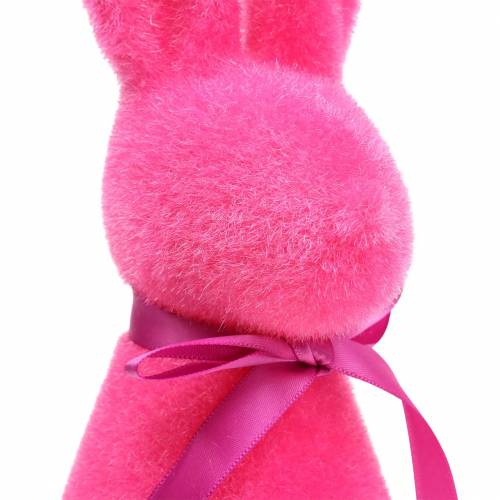 Floristik24 Rabbit flocked pink H30cm 2pcs