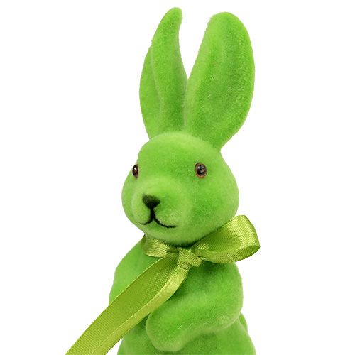 Floristik24 Decorative bunny flocked on the stick, assorted 15cm 6pcs