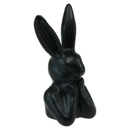 Floristik24 Rabbit thinking rabbit bust black 7×6×15cm