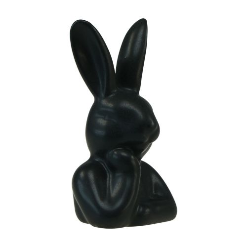 Rabbit thinking small rabbit bust black 6×4×10.5cm