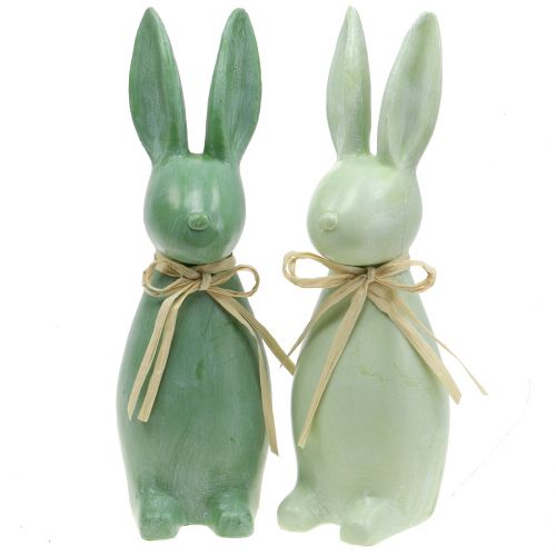 Floristik24 Easter Bunny Green H29cm 2 pcs