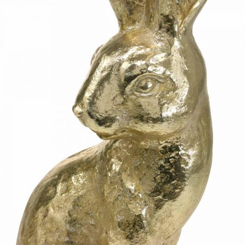 Product Decoration bunny large Easter bunny sitting gold 22×17×51.5cm