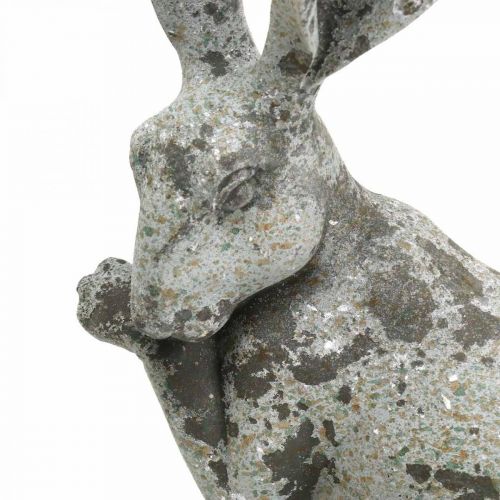 Floristik24 Decorative rabbit sitting stone look garden decoration H31cm