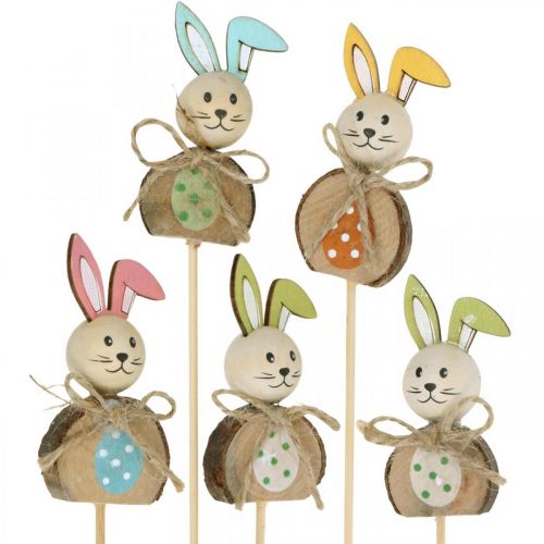 Floristik24 Easter bunny wood, flower plug Easter, bunny plug 8cm 8pcs