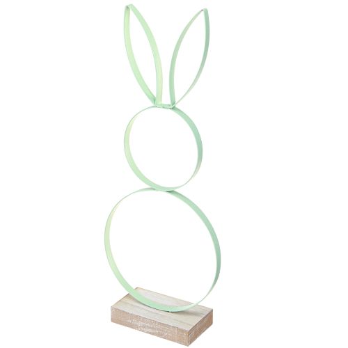 Product Rabbit Decoration Metal Wood Natural Yellow Mint Pink H28cm 3 Pcs