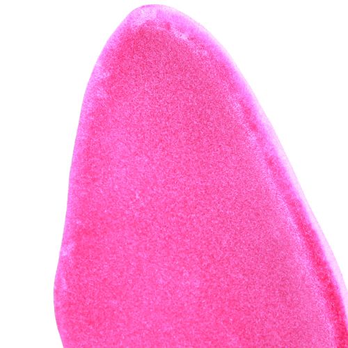 Floristik24 Bunny Decoration Ears Pink for Easter Flocked Stick H56cm