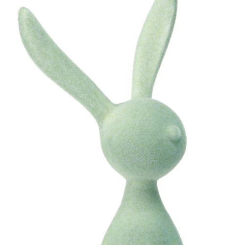 Floristik24 Rabbit Edge Stool Easter Bunny Flocked – 2nd Choice – Green Brown 28cm 3 Pcs