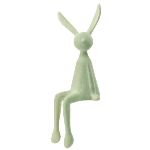 Floristik24 Rabbit Edge Stool Easter Bunny Flocked – 2nd Choice – Green Brown 28cm 3 Pcs
