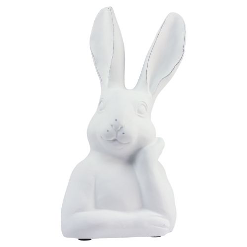 Floristik24 Rabbit decoration rabbit artificial stone white thinking bust 20x14x36cm