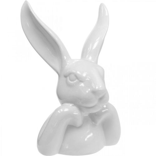Floristik24 Deco rabbit white, bust rabbit head, ceramic H21cm