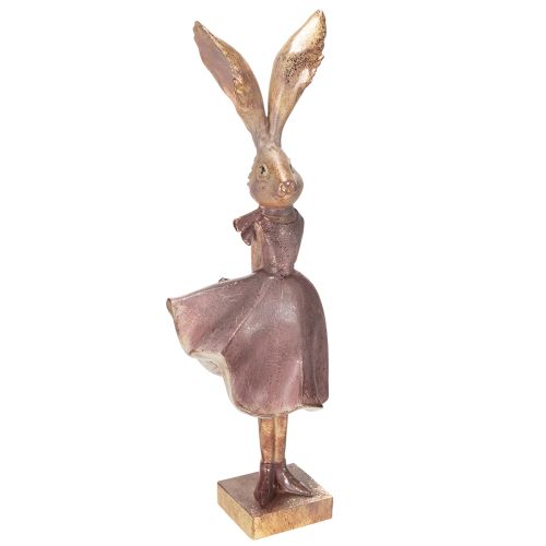Decorative rabbit figurine in a dress for stylish spring and Easter decoration, 55cm