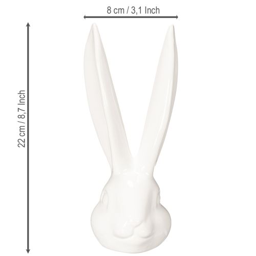 Product Decorative figurine of a rabbit's head for stylish Easter decoration in modern living areas, 22cm