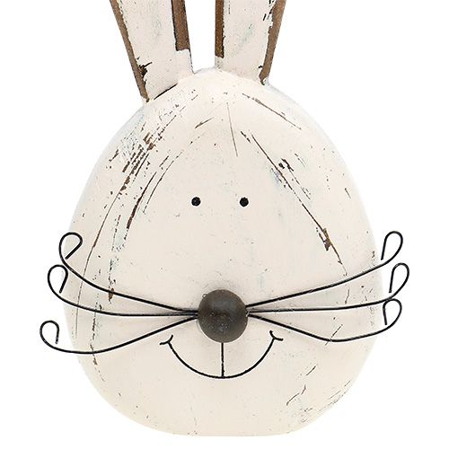 Floristik24 Hasenkopf Creme standing 19cm