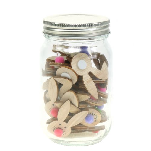 Floristik24 Easter bunnies wood in a glass 36pcs