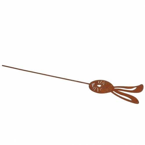 Floristik24 Rabbit head metal plug rust H52.5cm