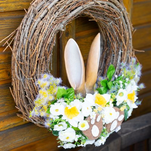 Floristik24 Easter Décor Ceramic Bunny Ears Nostalgic Garden Stakes for Garden Décor 35cm 2 pieces