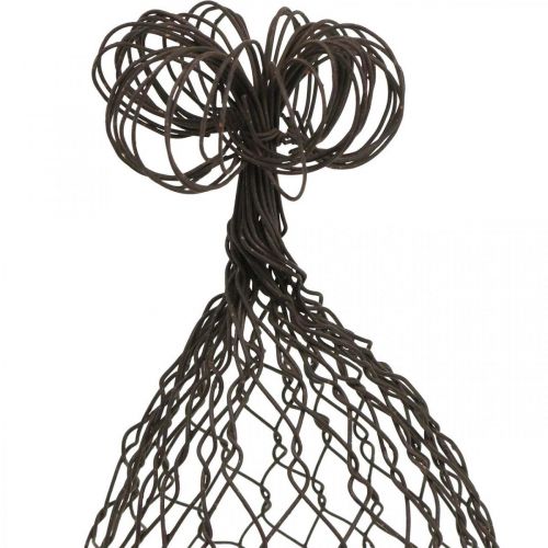 Product Wire hood, decorative bell, trellis made of metal Brown H25cm Ø16cm
