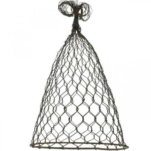 Product Wire hood, decorative bell, trellis made of metal Brown H25cm Ø16cm