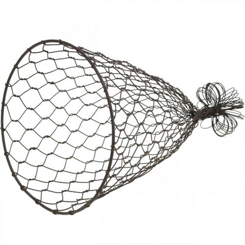 Product Wire hood, decorative bell, trellis made of metal Brown H25cm Ø16cm