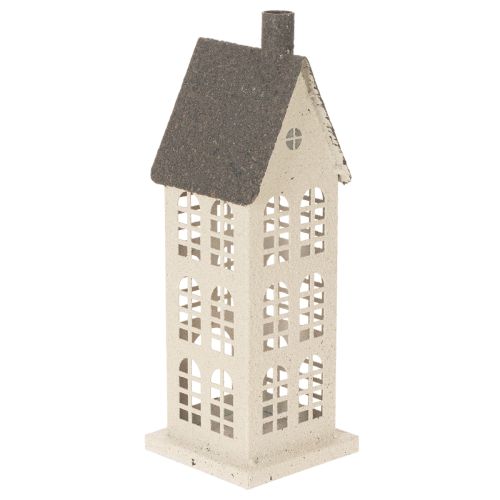 Decorative metal house with windows and fireplace, 28cm buy online | Floristik24.ie