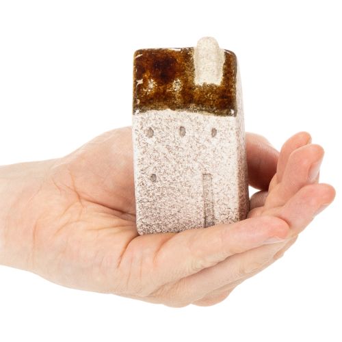 Decorative ceramic miniature houses set, table decoration, 9cm, 3 pieces | Floristik24.ie