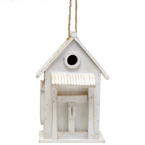 Floristik24 Hanging Birdhouse White H25.5cm