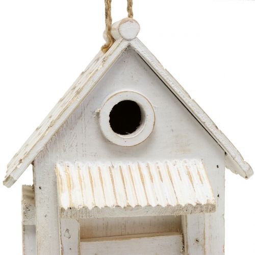 Floristik24 Hanging Birdhouse White H25.5cm