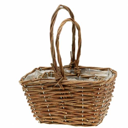 Floristik24 Handle basket natural 24cm / 16cm, set of 2
