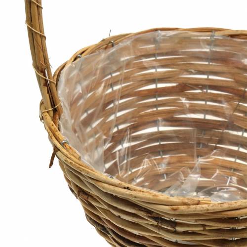 Floristik24 Handle basket made of willow Ø20/24/30cm gift basket natural set of 3