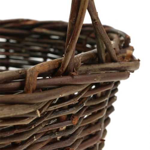 Handle basket willow oval 28cm x 20cm | Floristik24.ie