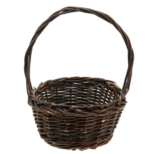 Handle basket willow oval 28cm x 20cm | Floristik24.ie