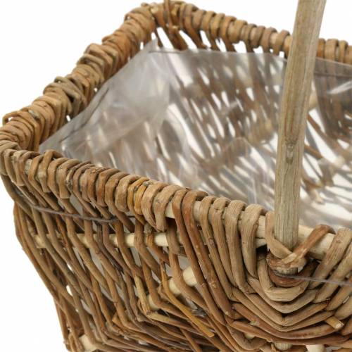 Handle basket rectangular nature 34×26/29×20/24×15cm set of 3
