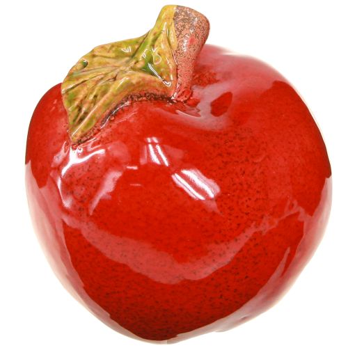 Floristik24 Autumn decoration ceramic apples table decoration red green H9cm 2 pcs