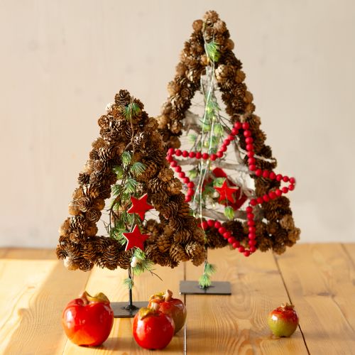 Floristik24 Autumn decoration ceramic apples table decoration red green H9cm 2 pcs