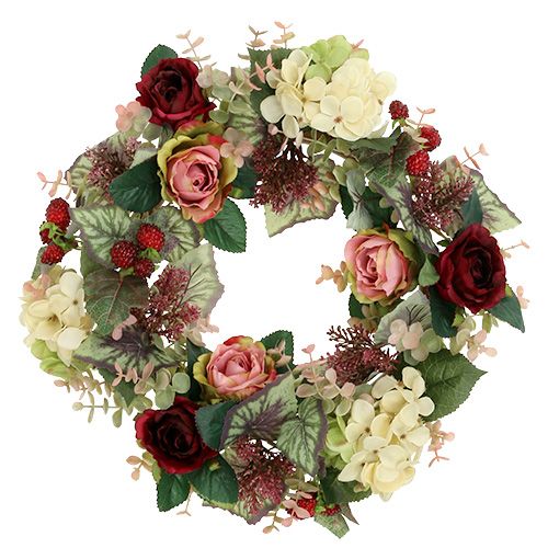 Floristik24 Autumn wreath with flowers, berries Ø38cm