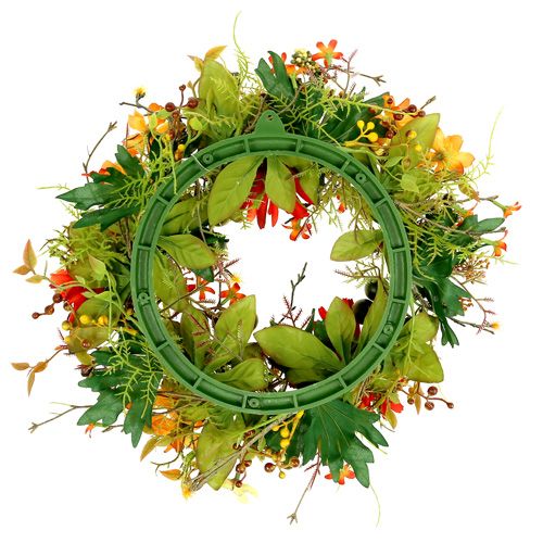 Floristik24 Autumn wreath Ø30cm with orange chrysame themes