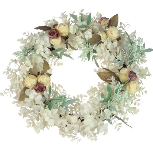 Product Door wreath eucalyptus eucalyptus wreath artificial bleached Ø50cm