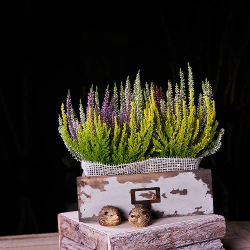 Floristik24 Planter wooden drawer antique gray 27cm x 13cm