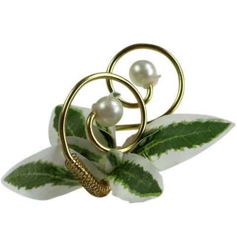 Floristik24 Wedding pin with pearls, gold 8cm 24 pcs