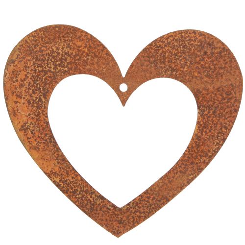 Floristik24 Heart Rust Decoration Heart Metal Rust 15cm 6 Pcs