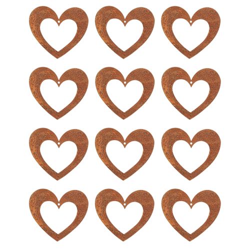 Floristik24 Heart Rust Decoration Heart Metal Rust 15cm 6 Pcs