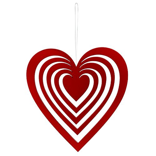 Floristik24 Heart red made of foam 40cm