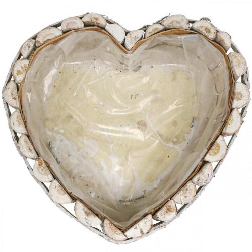 Floristik24 Plant bowl, wooden planters, heart for planting B29/20.5 cm H10/9 cm set of 2