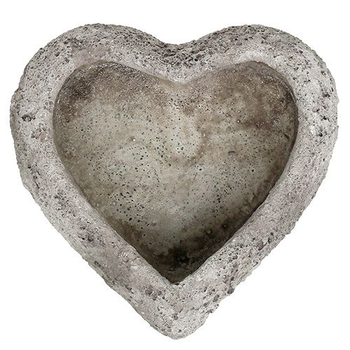 Floristik24 Heart to plant 24cm x 25cm gray