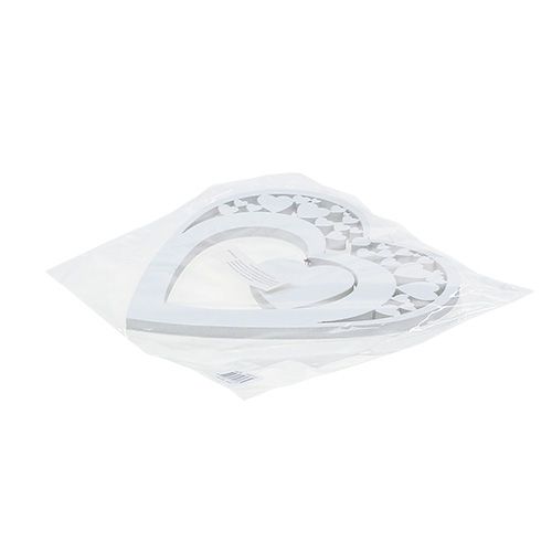 Floristik24 Heart to hang white 23cm