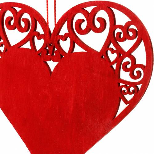 Floristik24 Heart to hang, wedding decoration, pendant heart, heart decoration, Valentine&#39;s Day 12pcs
