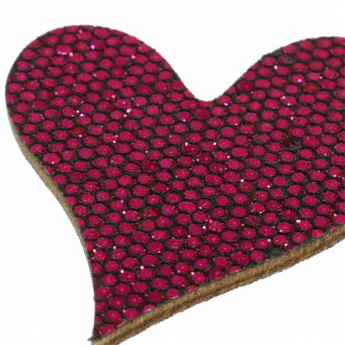 Sprinkle decoration heart purple 3-5cm 48pcs
