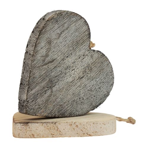 Floristik24 Wooden Hearts Decorative Hearts White Colored Vintage Wood 10pcs