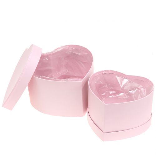 Flower box heart pink 14/16cm 2pcs